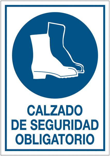 Señal calzado de seguridad obligatorio