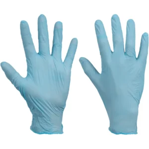 Guantes desechables de nitrilo azul sin polvo - Suministros Game